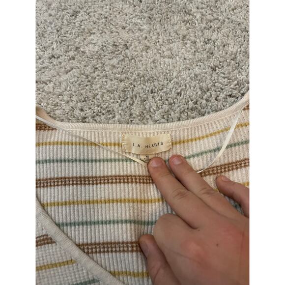 Pacsun La Hearts striped fitted sweater - Picture 2 of 2